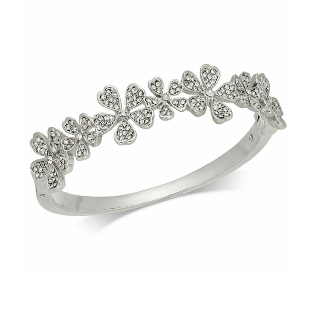 Brand new Silver-tone flower bracelet